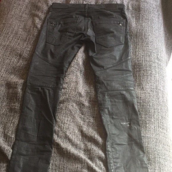 True Religion Slim Leather Jeans